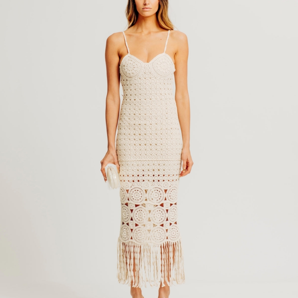 Ronny Kobo crochet Tobi dress sz S